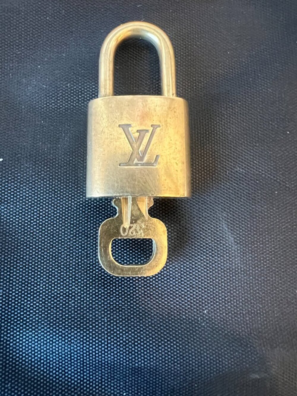 Authentic Louis Vuitton Lock & Key Set #320 and LV shopping bag